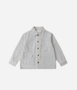 Quincy Mae blue and white striped button up new with tags, 12-18m