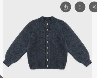 Rylee + Cru navy knit cardigan, 6-12m