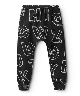 Nununu black light a-z baggy pants new with tags, 18-24 months