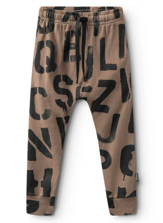 Nununu Brown ABC Light Baggy Pants New with Tags, 3-4 years