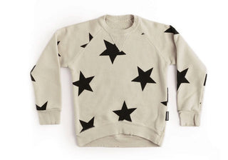 Nununu Natural Star Sweatshirt, 6-12 months