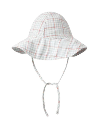Rylee + Cru Floppy Sun Hat Light Blue Plaid Brand New with Tags, o/s