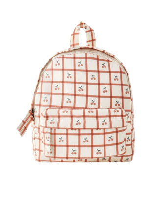 Rylee + Cru Mini Backpack Cherry Check Brand New with Tags, o/s