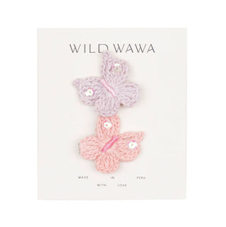 Wild Wawa Crochet Clip Set in Butterfly Kiss New with Tags, o/s