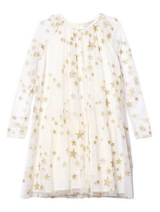Stella McCartney Cream Tulle Dress with Shimmering Gold Stars, 8 years