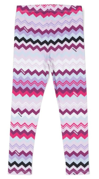 Missoni Purple and Pink Zig Zag Leggings, 12 years