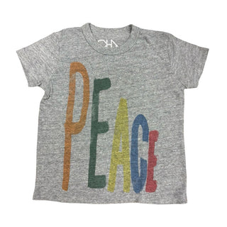 Chaser Grey T-Shirt with Peace Graphic, 6 years