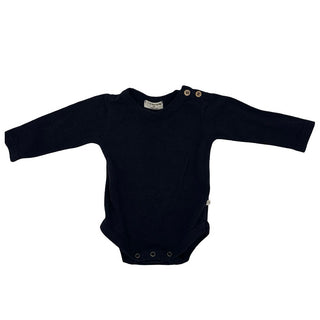 1+ in the Family navy bodysuit, 6 months