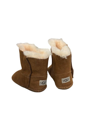 Ugg Brown Fuzzy-Lined Suede Moccasins , 5 little kids
