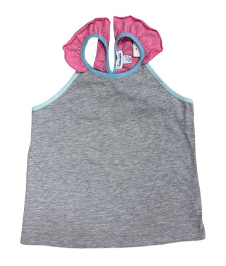 Splendid Grey Tank with Colourful Ruffles, 6 years