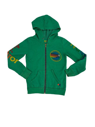 Aviator Nation Green Zip-up Hoodie, 8 years