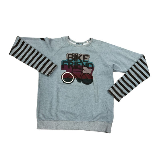 Free City Blue Bike Friend Crewneck, large