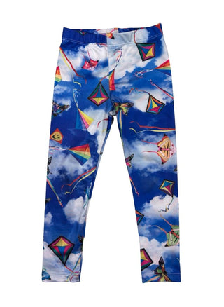 Pixie Lane Allover Print Leggings with Kites and Clouds, 5 years