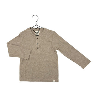 Me & Henry Brown Long Sleeve Quarter Buttons New with Tags, 4-5 years