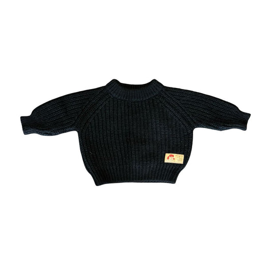 Tiny Cottons Dark Green Chunky Knit Sweater, 3 years