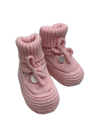 Mayoral Knit Pink Booties , newborn
