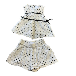 Zara Black and Cream Polka Dot Tank and Short Set, 4 years