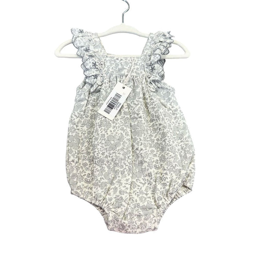 Quincy Mae Maya Romper Blue blossom new with tags, 3-6 months