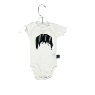 Nununu white logo onesie, 3-6 months