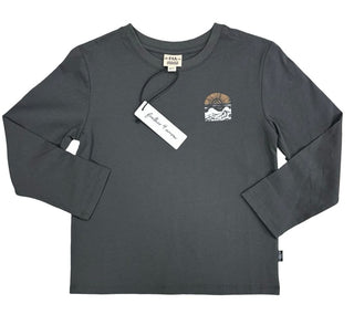 Feather 4 Arrow Charcoal Longsleeve Graphic Tee, 6-7 years