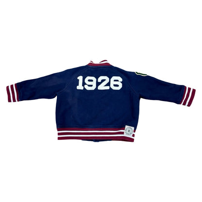 Ralph Lauren Navy/burgundy cotton varsity jacket, 2 years