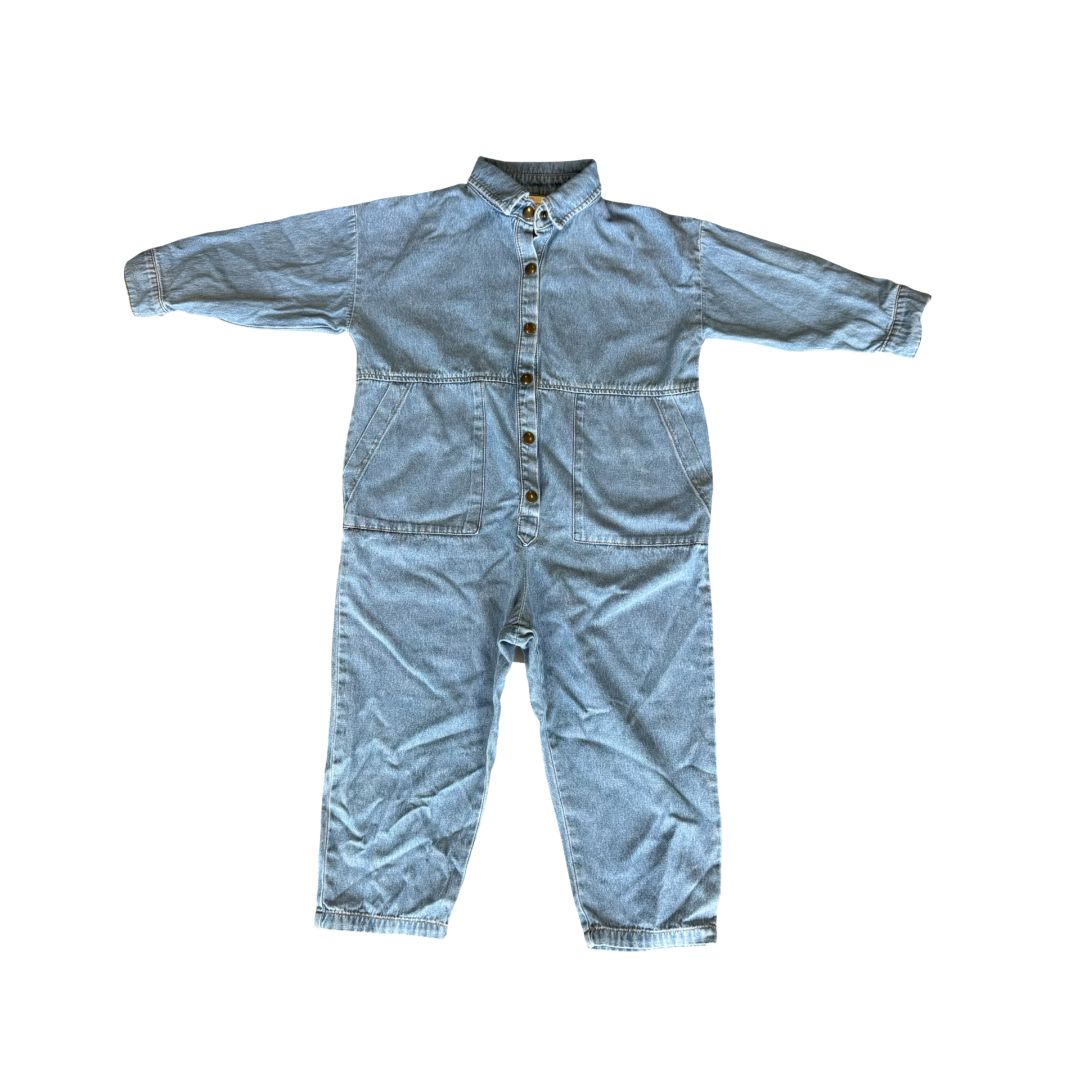 The Simple Look Denim Long Sleeve and Pant Overalls, 4-5 years