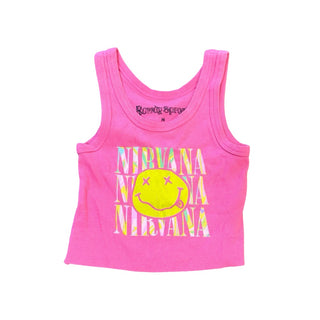 Rowdy Sprout Pink Nirvana crop tank top, 8 years