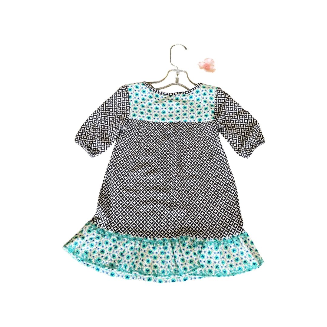 Tucker & Tate blue patterend dress, 3 years