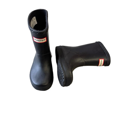 Hunter Black Rainboots, 7 little kid