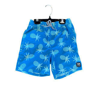 Tom & Teddy blue w/pineapple swim shorts, 7-8 years