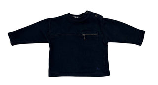 Burberry Black Crewneck Sweatshirt with Zip Pocket, 12 months
