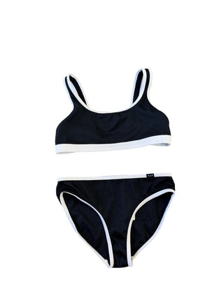 Abercrombie & Fitch Black w/white trim bikini, 7-8 years