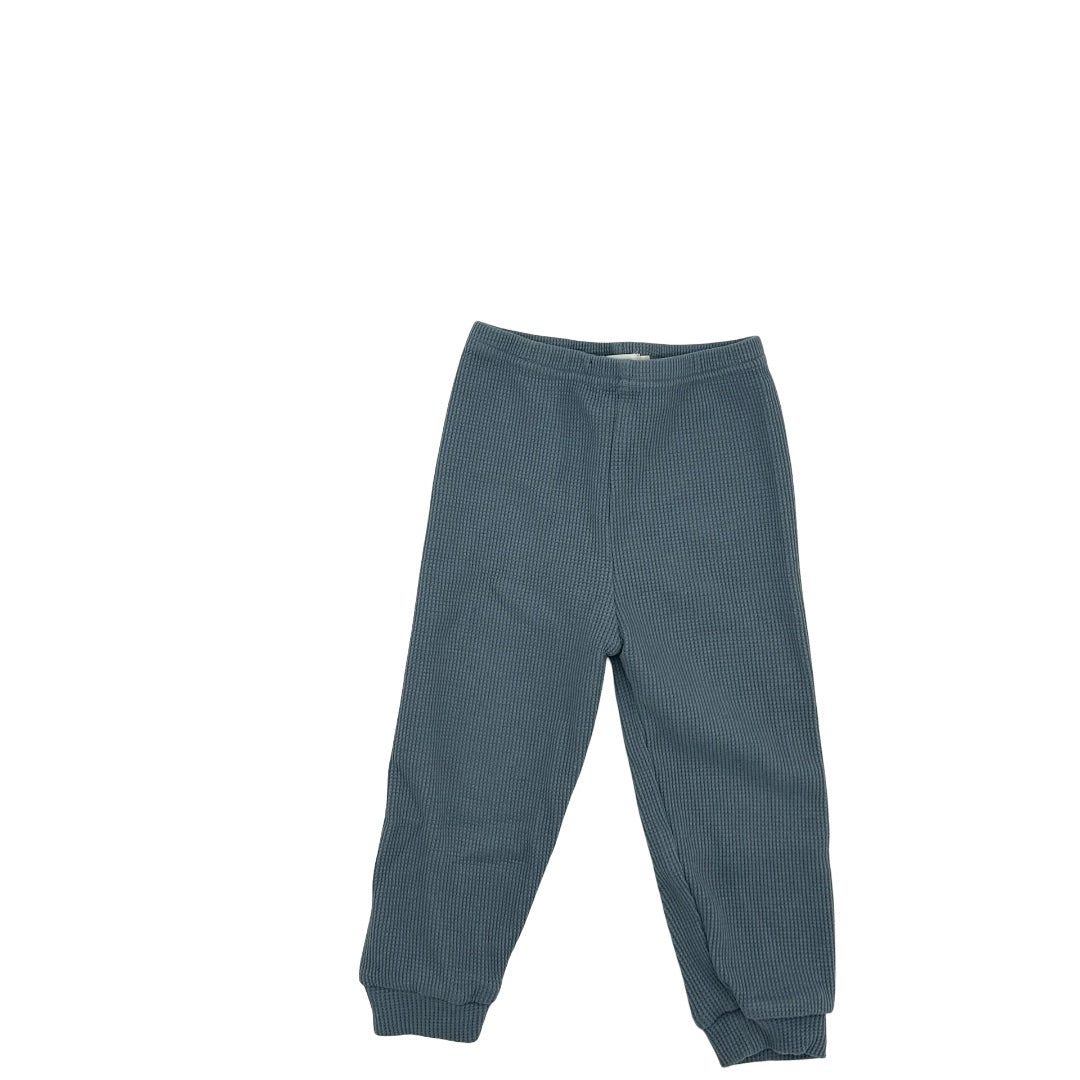 Mikki Rae Blue waffle pants, 3 years
