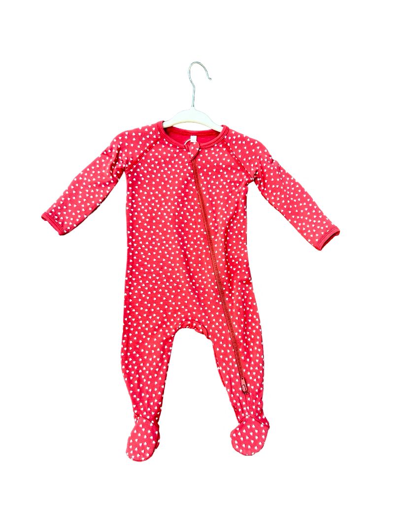 Quincy Mae Bamboo zip footie new with tags, 3-6 months
