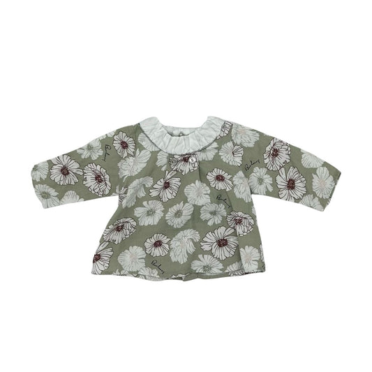 Burberry green floral top, 1 month