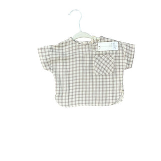 Quincy Mae Sample plaid tshirt, 3-6 Months
