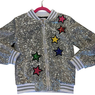 Lola + The Boys Girls Unicorn Sequin Bomber , 8 years