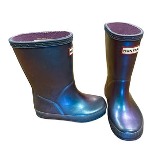 Hunter Purple Shine rainboots, 8 little kid
