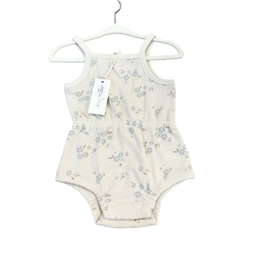Quincy Mae waffle clinch romper new with tags, 3-6 months