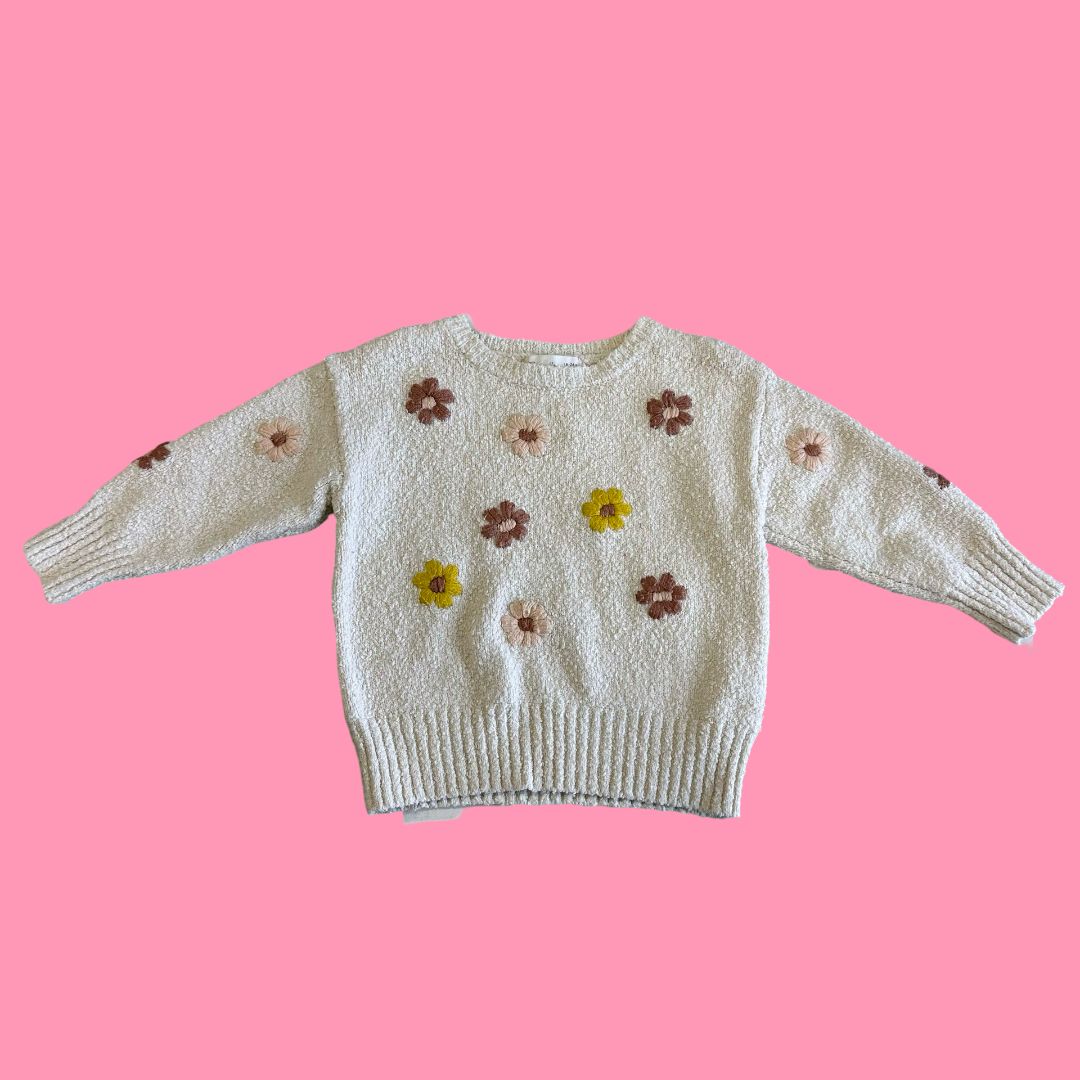 Rylee + Cru cream sweater, 18-24m