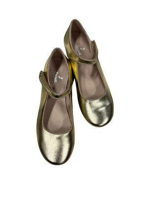 Jacadi Gold mary jane style shoes with single strap, velcro, 35 euro