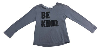 Joah Love Grey Longsleeve with BE KIND Graphic, 4 years