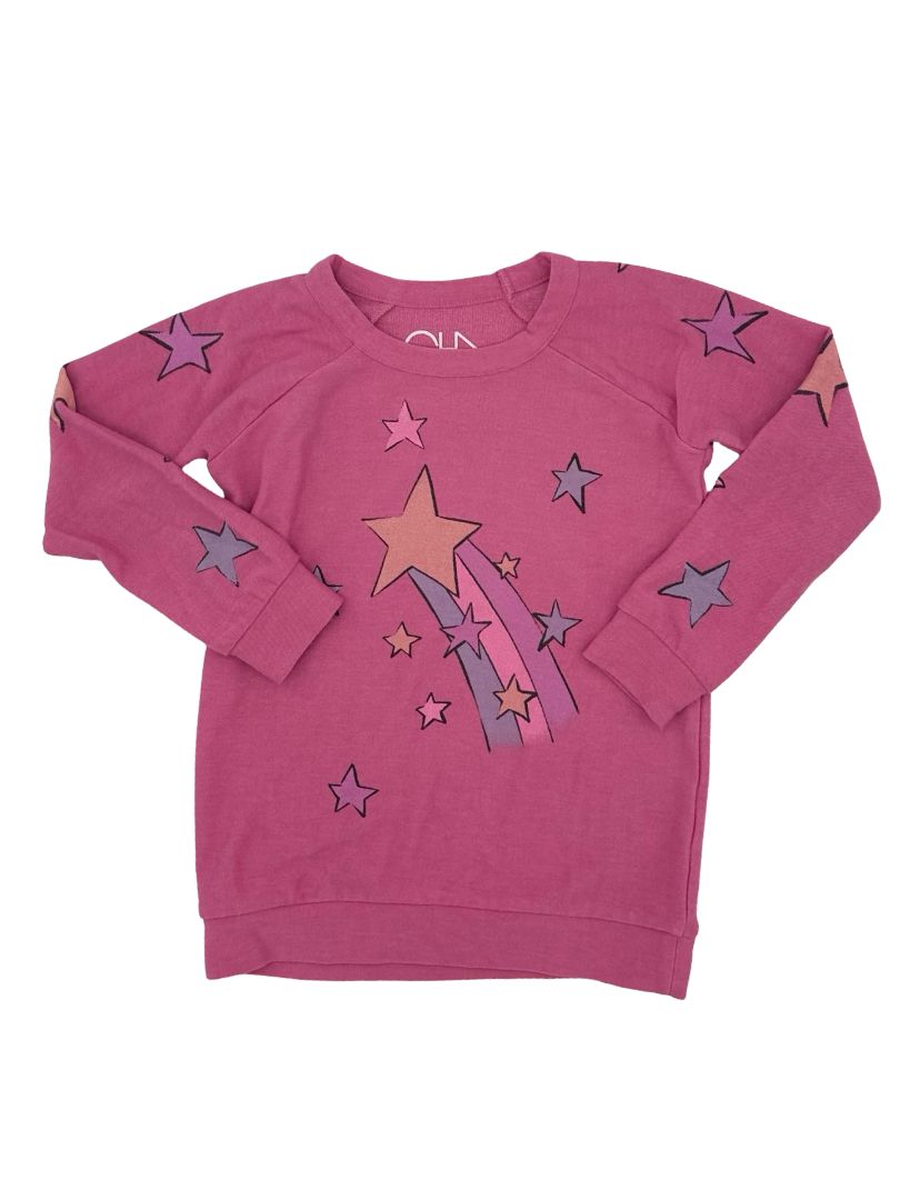 Chaser pink shooting stars sweatshirt, 6 years