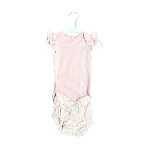 Quincy Mae Futter sleeve body suit, 3-6 months