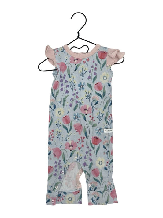 Loulou Lollipop floral romper, 0-3 months