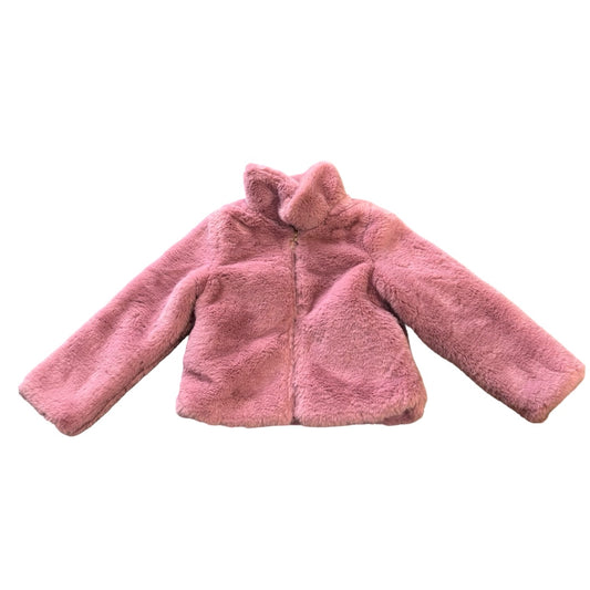 H&M Pink faux fur coat, 4-6 years