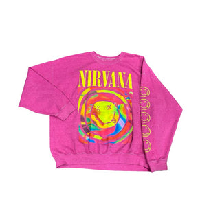 Nirvana Fuschia Crewneck with Nirvana Logo, 12 years