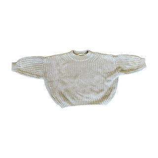 Facade Green/Grey Chunky Knit Sweater, 5 years