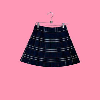 Best Sunday Navy plaid pleated skirt, 00