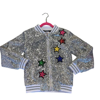 Lola + The Boys Girls Unicorn Sequin Bomber , 8 years